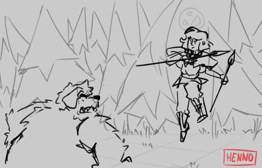 Fight Scene doodle